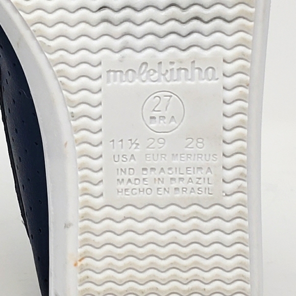 Molekinha Girls Slip On Shoes Size 11.5 Navy Blue White Soles Magenta Brazilian - Picture 11 of 11